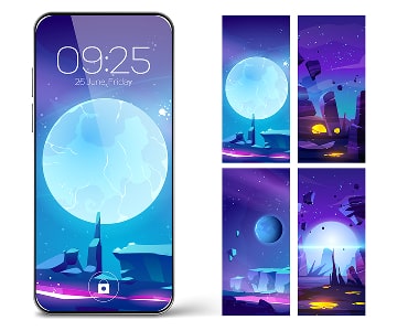 a smartphone display